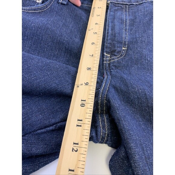 Dickies Flannel Lined Jeans Dark Denim Cotton Straight Leg Womens 14 - Picture 10 of 12